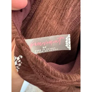 Free People FP Movement Releve brown‎ heathered jumpsuit size small thumbnail 6