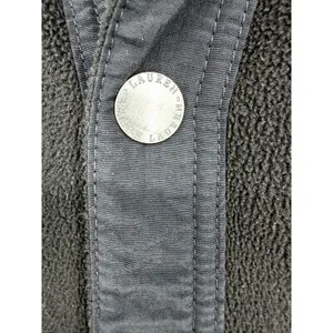 Lauren Ralph Lauren Jacket Fleece Snap Front M Black Cargo Pocket Utility thumbnail 3