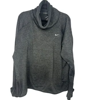 Nike Dri-Fit Running Cowl Neck Pullover Women's Plus Size 3X Gray Athleisure thumbnail 1