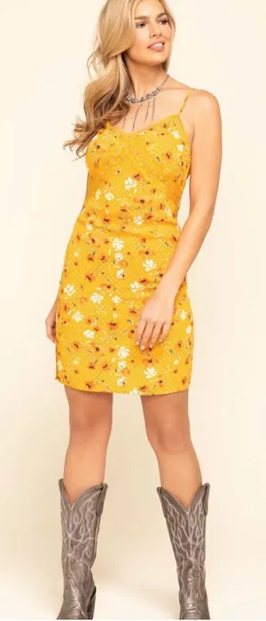 Idyllwind printed lightweight mini dress, spaghetti straps slip dress size M thumbnail 1