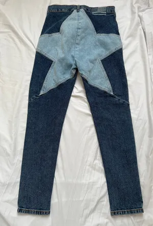REVICE Dark Indigo Skinny Jeans with Front Seams thumbnail 1