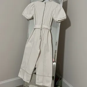 COPY - Vacay Slay White Twill Puff Sleeve Jumpsuit En Saison XS thumbnail 4
