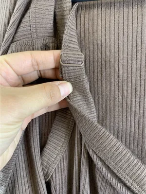WILD FABLE Brown Rib-Knit Maxi Dress & Cropped Cardigan 2-Piece Set XS NWT thumbnail 5