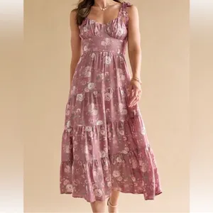 Altar'd State Floral Print Fit & Flare Midi Dress(Size Large) thumbnail 3