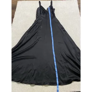 Trashy Diva Black Maxi Dress Size XS 100% silk thumbnail 14