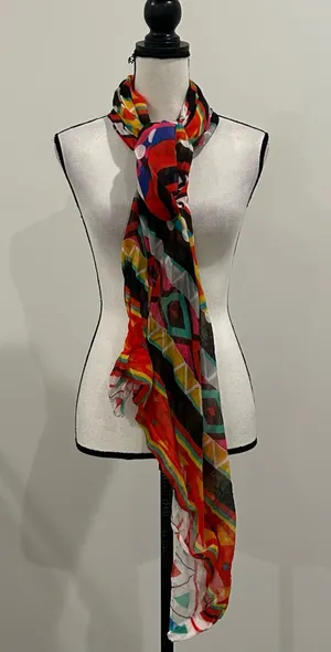Multicolored Bohemian Scarf Multiple thumbnail 1