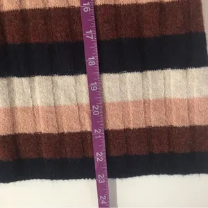 Madewell NWT Ribbed Brown/Pink/Cream/Navy Striped Mock Neck Sweater Size XXS thumbnail 7