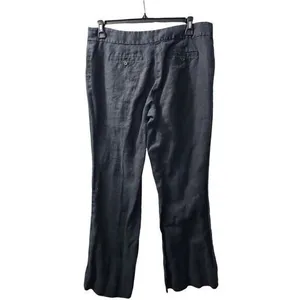 LOFT Petite Black Wide-Leg Trousers‎ Versatile Office Wear Pants 12P thumbnail 2