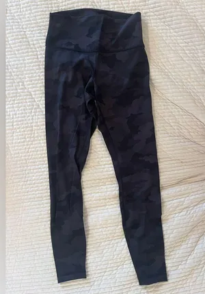 Lululemon Athletica Black Camouflage Leggings wunder under thumbnail 1