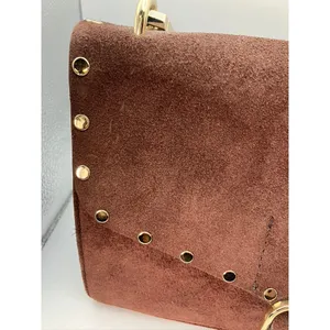 Rebecca Minkoff Crossbody Bag Women Small Brown Suede Studded Purse thumbnail 6