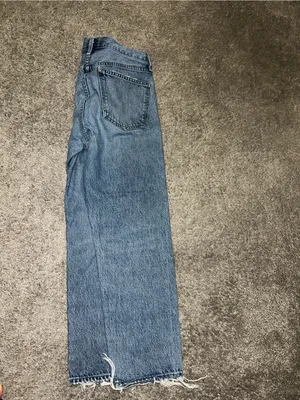 Agolde Women's Straight Leg Distressed Blue Jeans thumbnail 6