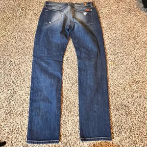 7‎ For All Mankind The Relaxed Skinny Distressed Blue Jeans Size 28 Made in USA thumbnail 8