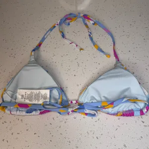 Roxy Womens Multicolor Abstract‎ Geometric Triangle Halter Bikini Top Small S thumbnail 4