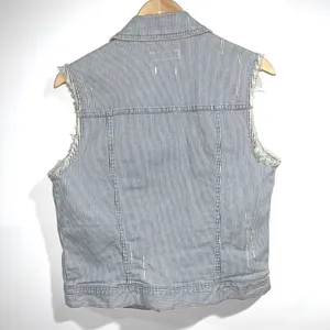 Bullhead denim vest stripes, western/cowboy/rodeo M thumbnail 7
