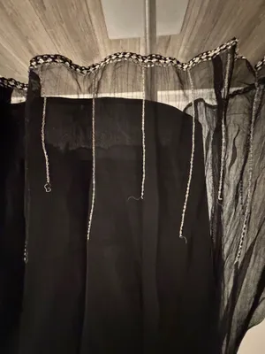 Vintage Black Chiffon Beaded & Sequins Skirt thumbnail 2
