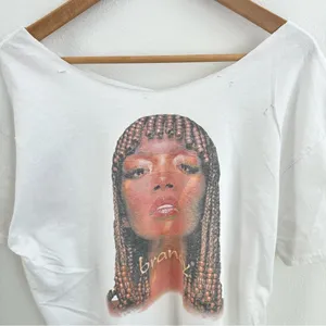 White Brandy off-the-shoulder t-shirt thumbnail 2