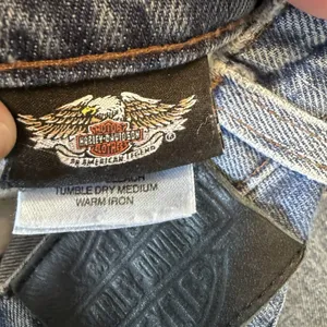 Harley Davidson Blue Denim Jeans 2‎ Regular Biker Casual Western motorcycle FLAW thumbnail 7