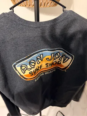 Ron Jon Dark Charcoal Crewneck Sweatshirt with Small Logo thumbnail 1