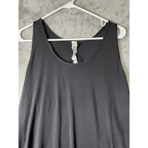Lululemon Essential Tank Pleated Jersey Black Sleeveless Athletic Top Size‎ 14 thumbnail 2