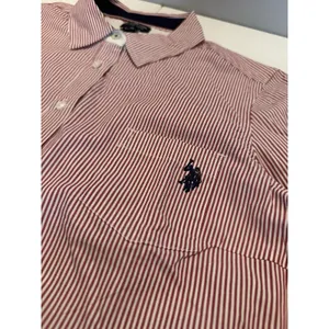 US Polo Assn Women's Button Down Long Sleeve Shirt - Red Striped - Size M - NWT thumbnail 4