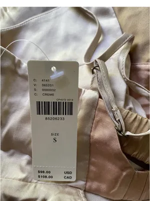 Anthropologie Cream Mini Slip Dress thumbnail 6
