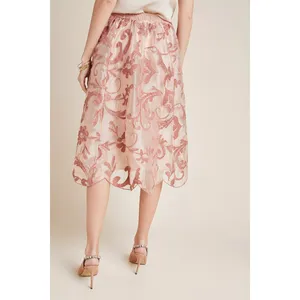 Maeve Shannon Embroidered Midi Skirt Sz XS thumbnail 4