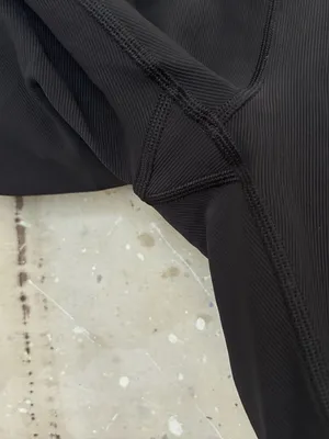 Lululemon Ribbed Contoured High-Rise Short 8", Black thumbnail 3