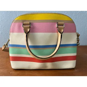 Kate Spade New York Grove Street Striped Carli Crossbody Bag Zip Top Summer thumbnail 2