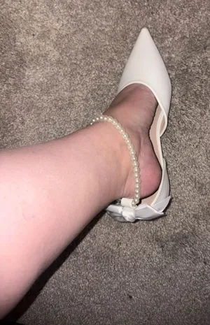 New Pointed Toe Slingback flats in crisp white with bow size 10 thumbnail 1