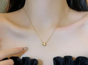 Gold ring pendant necklace women's fashion thumbnail 1