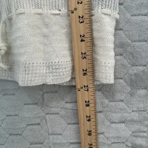 Lauren Ralph Lauren 100% Linen Knit‎ Top L White Pullover Coastal Resort Summer thumbnail 8