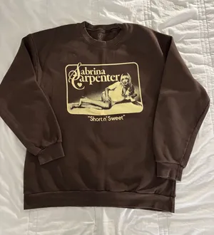Sabrina Carpenter Sweatshirt Brown Size L thumbnail 1