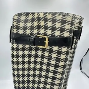 Lauren Ralph Lauren Houndstooth Tall‎ Rain Boots Women's Size 6 Classic Timeless thumbnail 4