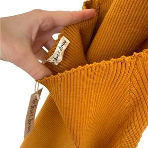 NWT For Love & Lemons Maggie Midi Knit Dress In Orange Size S Small thumbnail 8