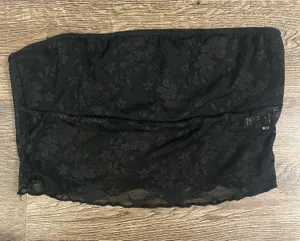 SheIn Black Lace Tube Top thumbnail 1