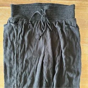 Aerie Black Cotton Beach Joggers thumbnail 3
