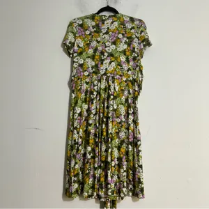 Seraphine Ariana Retro Floral Maternity Nursing Jersey Knit Mini Dress Small thumbnail 6