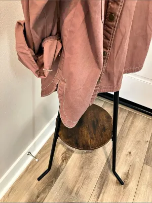 Ultra Flirt Utility Jacket Cotton in Brown Size Large thumbnail 5