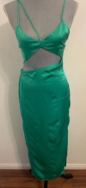 ZARA Satin Midi Dress. Size Small thumbnail 1