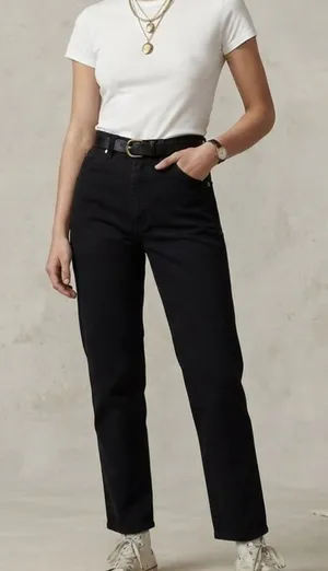 Wrangler Jeans Women 3/4x34 Black High Rise‎ Western Style Classic Denim Pants thumbnail 1