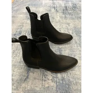 Jeffrey Campbell Havana Black Chelsea Pointed Toe Rain Boots Women's Size 8 thumbnail 2