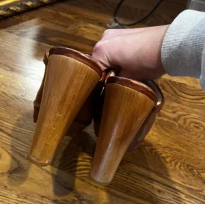 Frye Brown Leather Clogs thumbnail 4