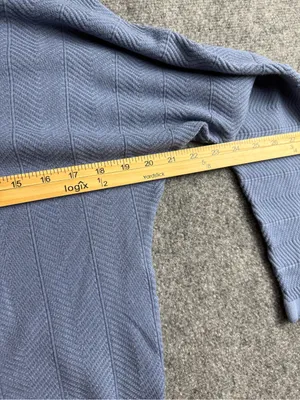 Allie Rose Woman’s Medium Light Blue Textured Knit Sweater Top NWT thumbnail 4