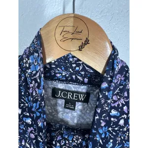 J. Crew Women’s Ruched Matte Jersey Turtleneck Top Small Coventry Floral thumbnail 2