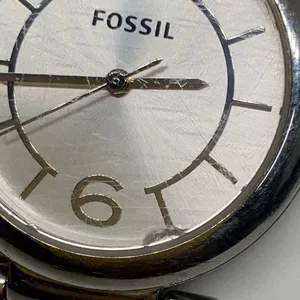 Fossil women’s watch 32mm round quartz analog BQ1600 all stainless steel running thumbnail 4