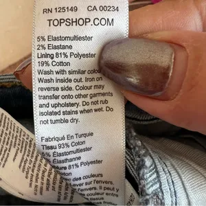 Top Shop Jamie High Rise Chew Hem‎ Skinny Denim Jeans thumbnail 5