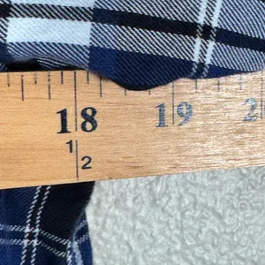 Lauren Ralph Lauren Blue Plaid Button Down Shirt Womens M Fall Preppy Classic thumbnail 3