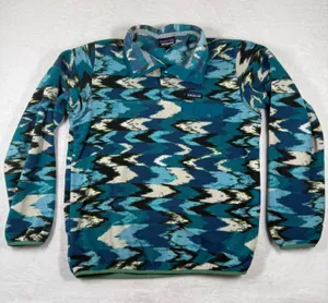 Patagonia Synchilla Snap-T Fleece‎ Pullover Trout Tales Elwha Pattern Large thumbnail 1