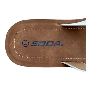 NWOB Soda Ella White Flip Flop Sandals Brown Footbed Size 10 thumbnail 8