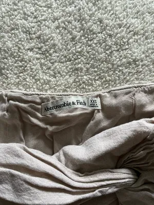 Abercrombie & Fitch Skirt Womens Tan Linen Blend Mini Skirt Wrap thumbnail 3